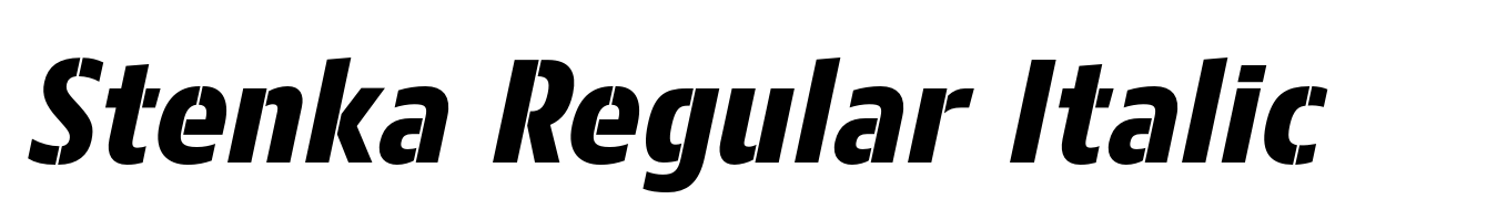 Stenka Regular Italic